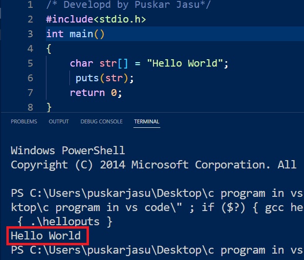 How To Print Hello World Without Printf In C Language