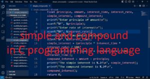How to Calculate Simple and Compound Interest by C Program
