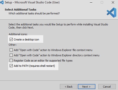 default settings of VS Code