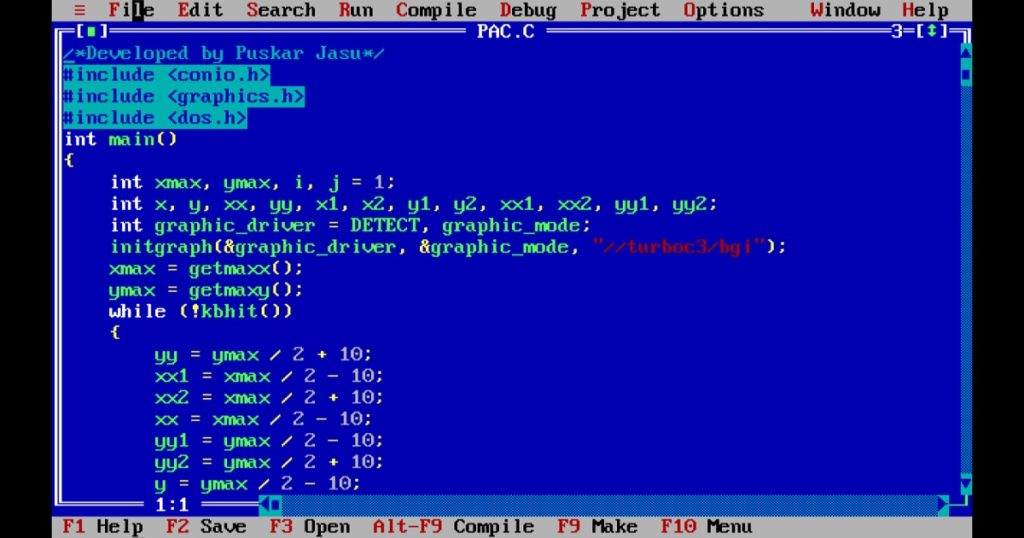 animation using the line() function in C or C++ programming language animation_line_by_c
